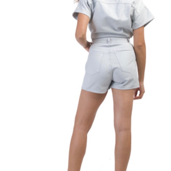 ZARA Denim Romper XS | Light Wash Utility Style NWT - Picture 4 of 13